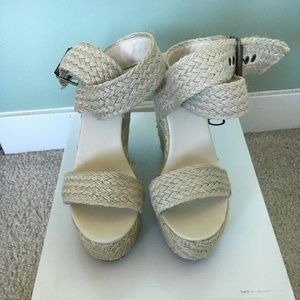 Aldo Beige Platform Espadrilles